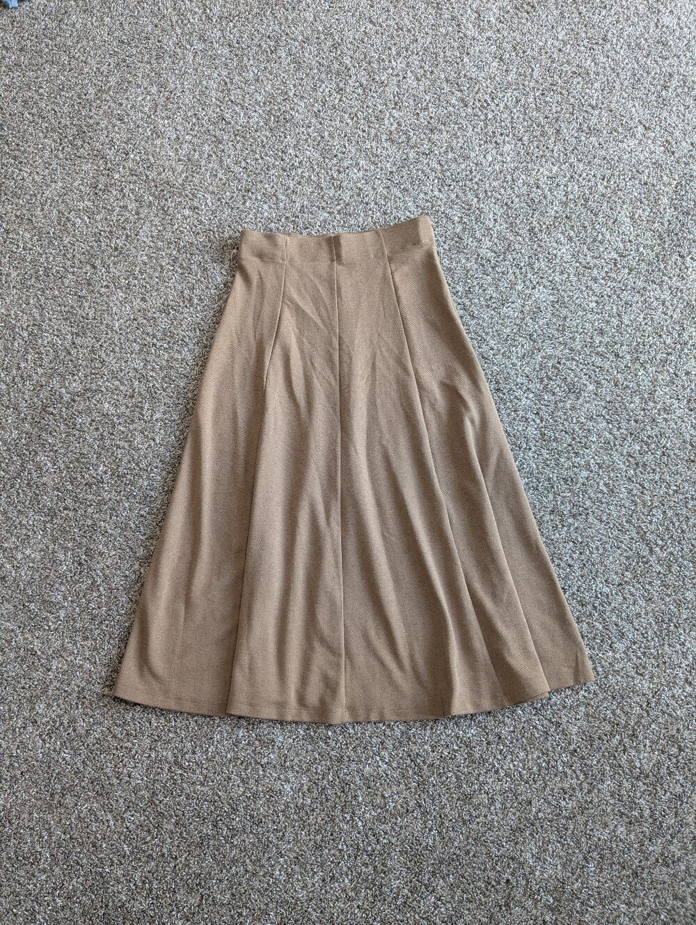 Lands End Long Midi Skirt Size 6 Tan Brown